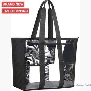 Large Clear Tote Bag for Work Concerts Stadium Approved Heavy Duty